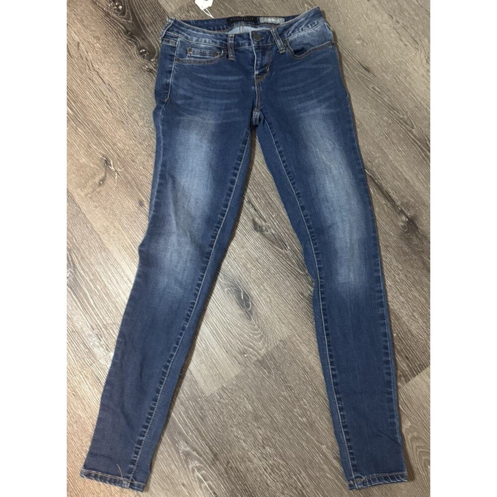 Aeropostale Jeans Womens Sz 0 High Waisted Jegging Medium Wash Stretch Pockets
